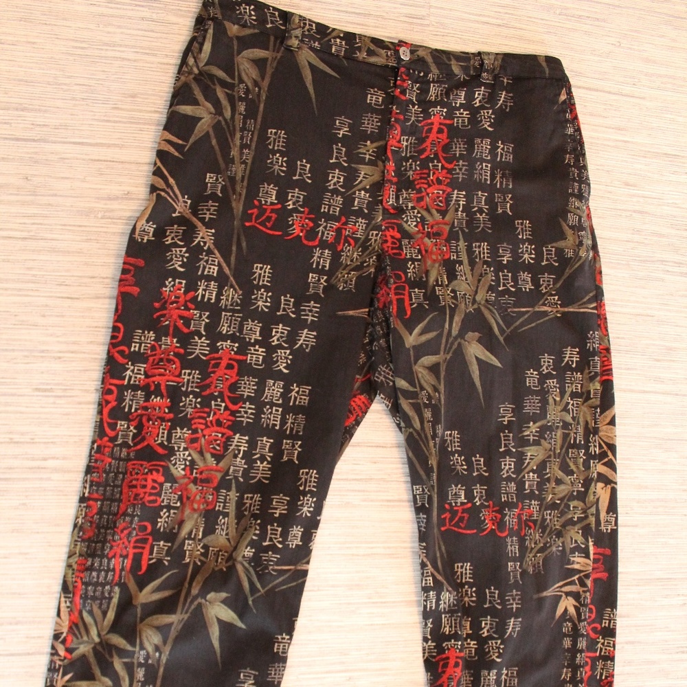 Chicos Asian Print Pants